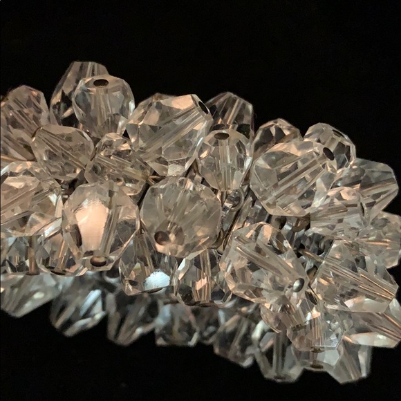 Vintage clear crystal expandable bracelet. 💝 - Picture 3 of 6